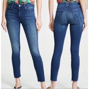 Mother The Looker Ankle Fray Jeans Right of Passage Wash Raw Hem Size 4/27